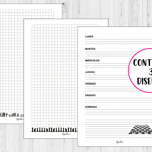 Kit de Libreta <br> Ajedrez  <br>Tamaño A5/Anillado -Encolado<br> con marca aprilis