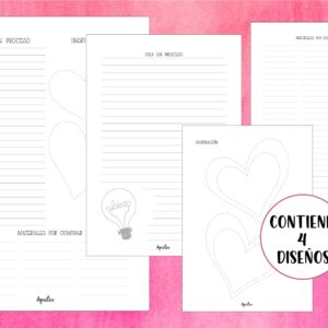 Kit de libreta <br>Ideas en Procesos <br>Tamaño A5/Anillado - Encolado <br> con marca aprilis