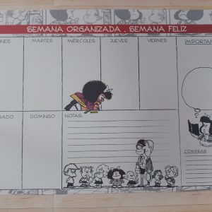 Organizador Semanal Mafalda <br> Tamaño A4 (Anillado/Encolado)