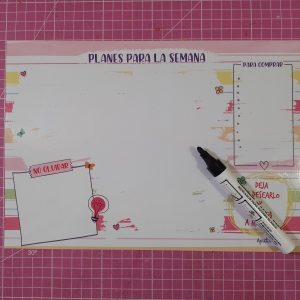Pizarra Imantada<br> Planes para la Semana (Tamaño A4)